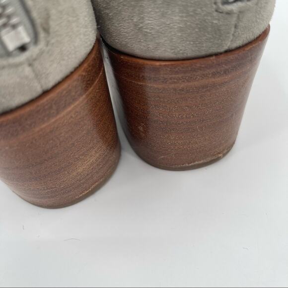 RAG & BONE Mari Block Heel Sandal Gray/Taupe Zipper & Buckle Size 39.5 US 9.5 - Picture 9 of 16